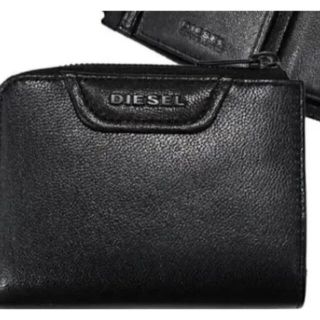 ディーゼル(DIESEL)の★あらいぐま様専用★DIESELディーゼル】レザー ブラック 折り財布 ウォレッ(折り財布)