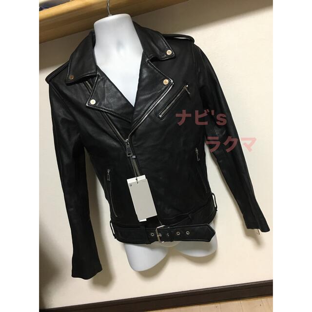 新品 ZARA MAN 本革 レザー ライダース ジャケット メンズ 羊革