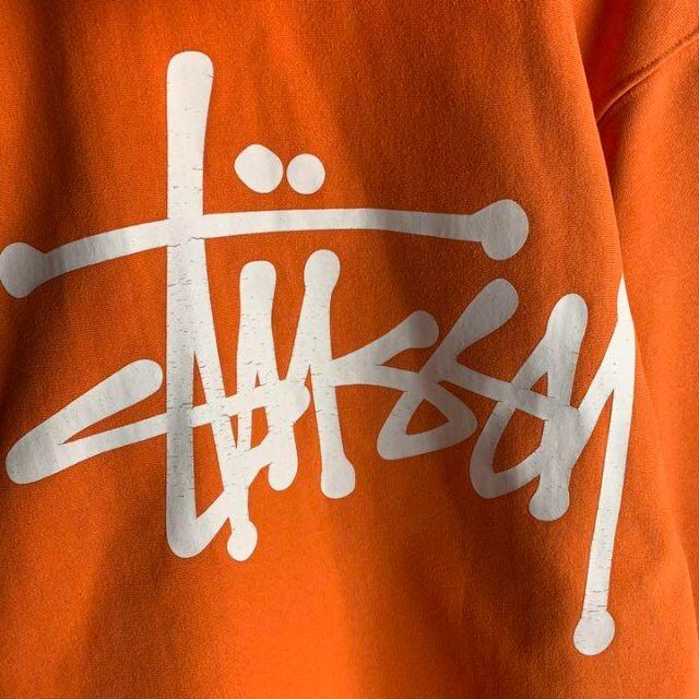 海外限定 ステューシー Stussy LINK パーカー XL オレンジ 裏起毛