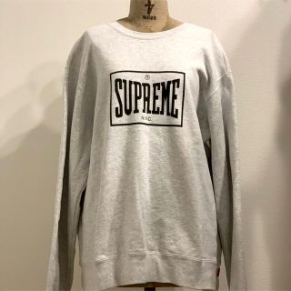 グレー supreme warm up crewneck