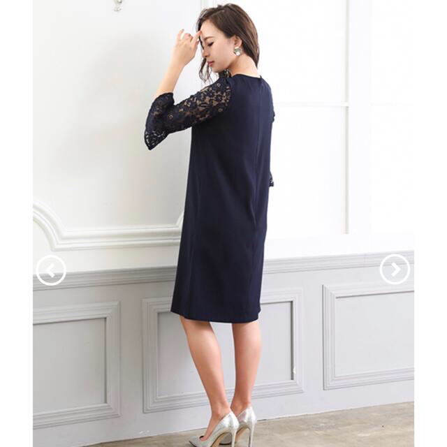 GIRL(ガール)のGIRL✶ドレス　ネイビー　新品　XL レディースのフォーマル/ドレス(ミディアムドレス)の商品写真
