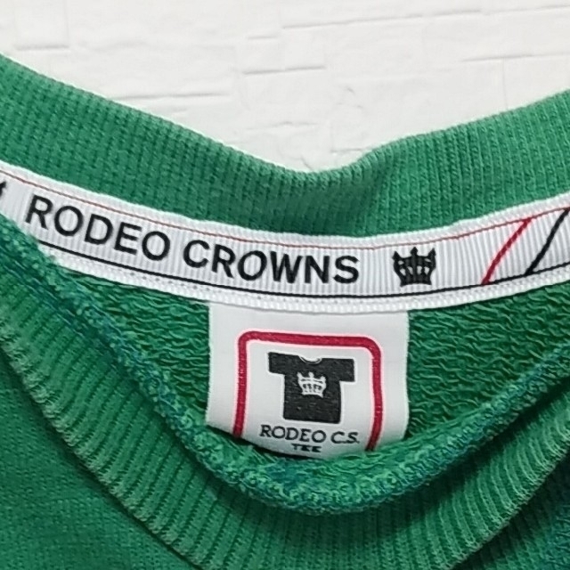 RODEO CROWNS(ロデオクラウンズ)の週末値下古着 RODEOCROWNS オーバーサイズスウェット ラグラン ７分袖 レディースのトップス(トレーナー/スウェット)の商品写真