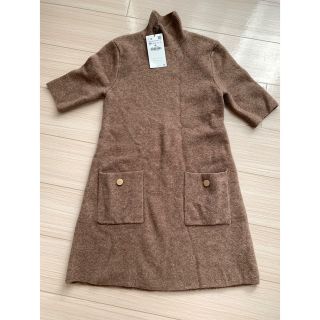 ザラ(ZARA)の新品　ZARA ザラ　ワンピース　ミニワンピース　ミニスカート　ニット(ミニワンピース)