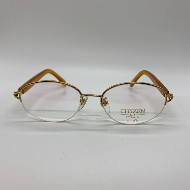 CITIZEN - K18金 鼈甲(白甲)メガネフレーム CITIZEN CK0834の CITIZEN - K18金 鼈甲(白甲)メガネフレーム CITIZEN CK0834の