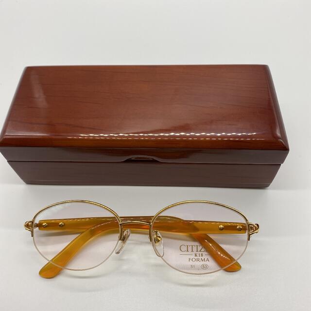 CITIZEN - K18金 鼈甲(白甲)メガネフレーム CITIZEN CK0834の CITIZEN - K18金 鼈甲(白甲)メガネフレーム CITIZEN CK0834の