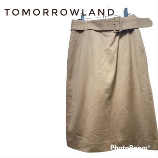 トゥモローランド(TOMORROWLAND)のKIRA様　TOMORROWLAND サイズ38 ヒザ丈スカート　ブラウン(ひざ丈スカート)