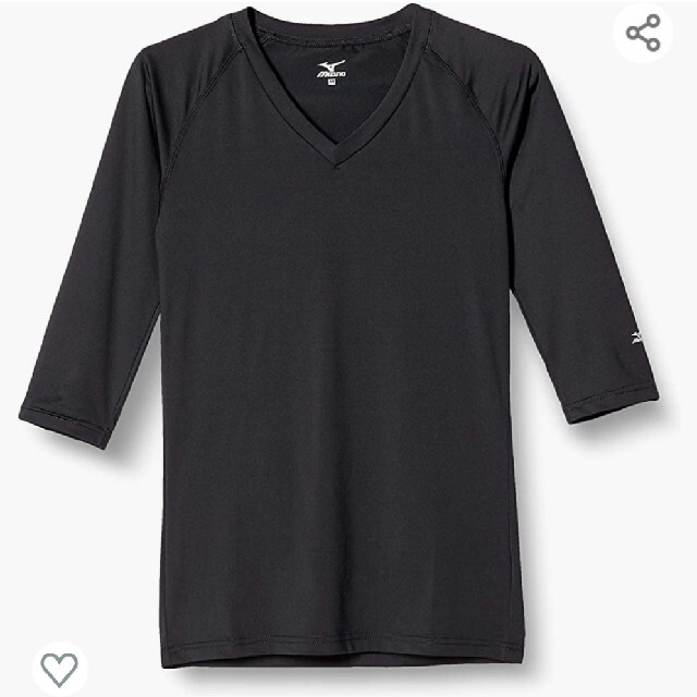 MIZUNO(ミズノ)のスクラブインナー　ミズノ　ブラック　M　七分袖　Vネック メンズのトップス(Tシャツ/カットソー(七分/長袖))の商品写真