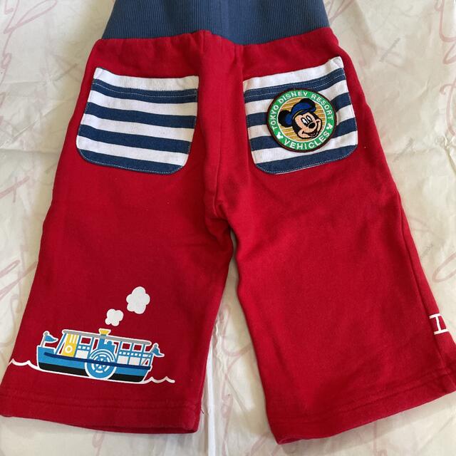 Disney(ディズニー)のディズニー　赤　パンツ　ミッキー キッズ/ベビー/マタニティのキッズ服男の子用(90cm~)(パンツ/スパッツ)の商品写真