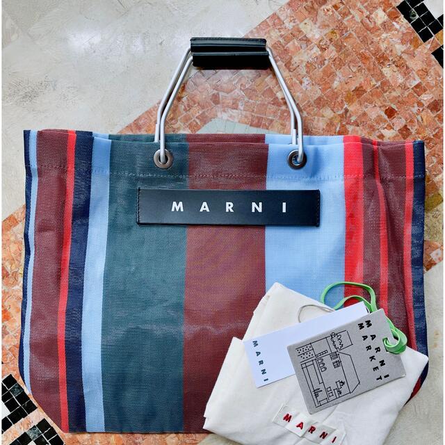 ★週末割引価格★MARNI❤︎ストライプトート ラッカーレッド