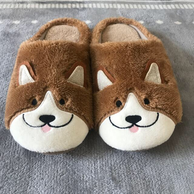 スリッパ 柴犬 レディス 23〜24.5センチの通販 by ikuy|ラクマ しば犬スリッパ