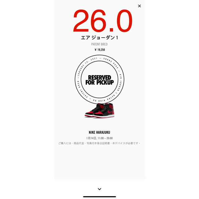 NIKE ナイキ AJ1 patent bred 26.0cm
