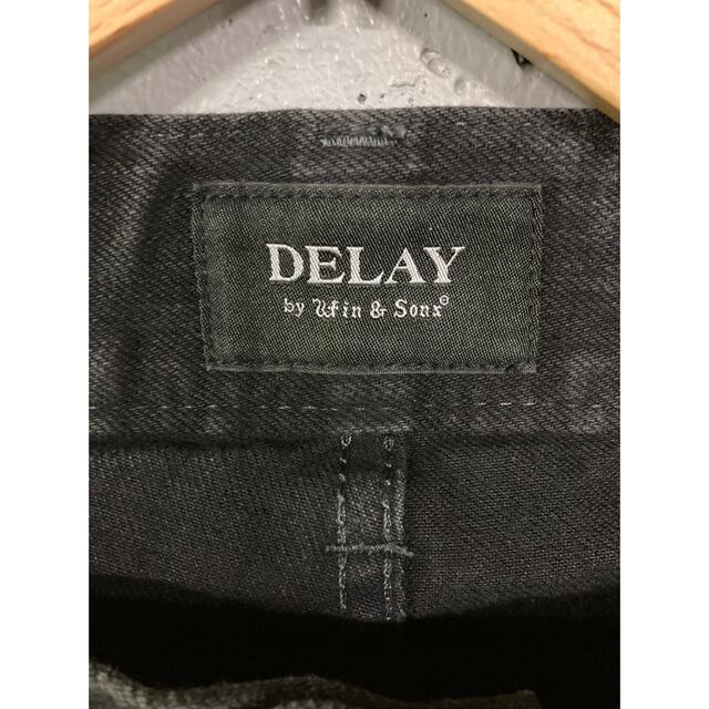 BEAMS(ビームス)の美品！DELAY by win&sons ブラックデニム！本革！日本製！  メンズのパンツ(デニム/ジーンズ)の商品写真