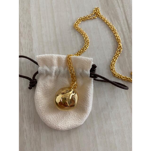 新品未使用 chieko+ wonky ball necklace  gold