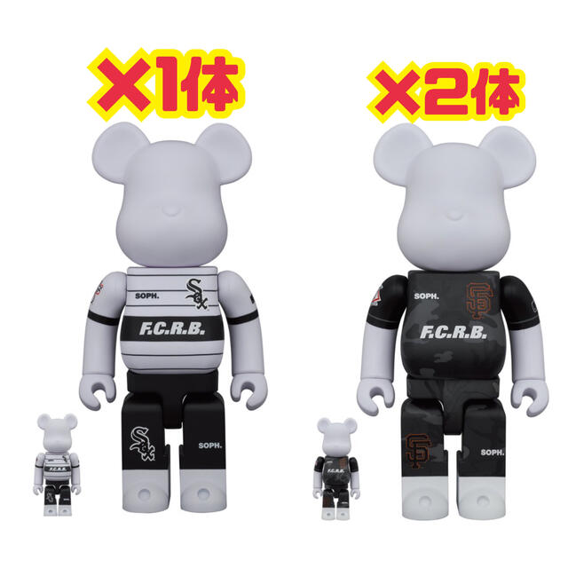 BE@RBRICK F.C.R.B. ×MLB 400% 100% ベアブリックmark