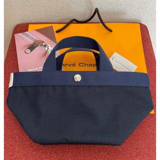 エルベシャプリエ(Herve Chapelier)のエルベシャプリエ　701CB  ネイビー×ネイビー×ブラン　限定品(トートバッグ)