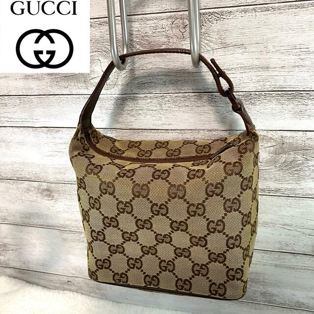 Gucci(グッチ)の【良品】GUCCI グッチ　GG柄　アクセサリーポーチ　バニティ　ポーチ レディースのファッション小物(ポーチ)の商品写真