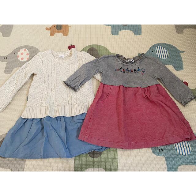 GAP(ギャップ)のファミリア、ギャップ　ワンピース キッズ/ベビー/マタニティのベビー服(~85cm)(ワンピース)の商品写真