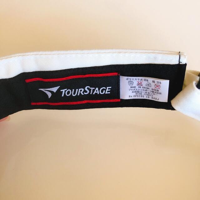 TOURSTAGE(ツアーステージ)のTOURSTAGE サンバイザー白ゴルフ用 メンズの帽子(サンバイザー)の商品写真