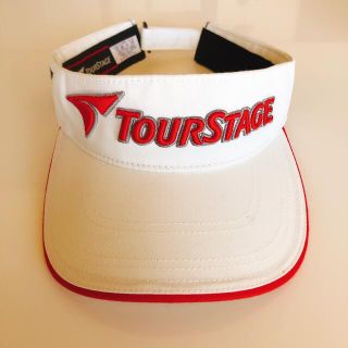 ツアーステージ(TOURSTAGE)のTOURSTAGE サンバイザー白ゴルフ用(サンバイザー)