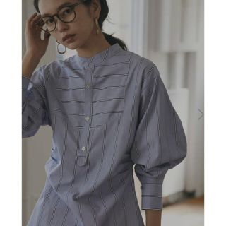 アメリヴィンテージ(Ameri VINTAGE)のAmeri◆BALLOON SLEEVE SHAPE SHIRT ミックス(シャツ/ブラウス(長袖/七分))