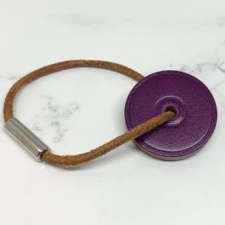 HERMES エルメス セリエ チャーム キーホルダー パープル