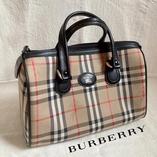バーバリー(BURBERRY)の【Burberry】ミニボストンバッグ ノバチェック シャドーホース バーバリー(ハンドバッグ)