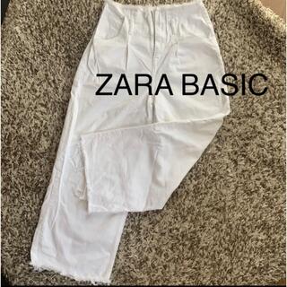 ザラ(ZARA)の【値下げ】ZARA BASIC ホワイトデニム ワイド(デニム/ジーンズ)
