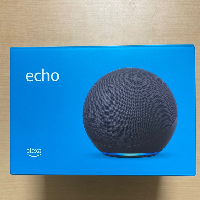 ECHO(エコー)のecho第4世代 Alexa プレミアムサウンド&スマートホームハブ チャコール スマホ/家電/カメラのオーディオ機器(スピーカー)の商品写真