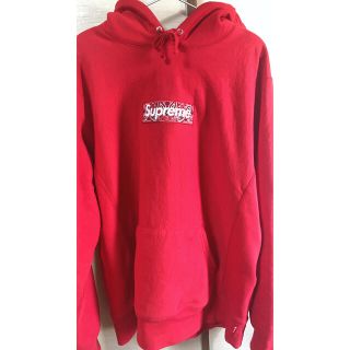 シュプリーム(Supreme)のLサイズ　supreme bandana box logo hooded (パーカー)