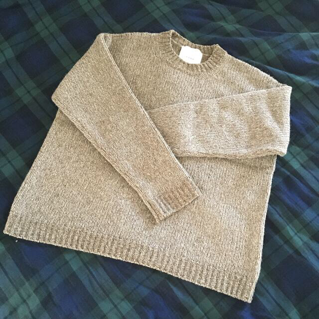 ☆eauk☆ NEP YARN SIMPLE SWEATER