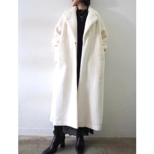 MOUTON AND BOA LONG COAT yukkoコラボ lumier