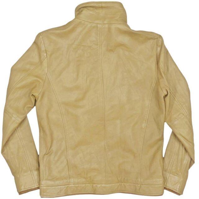 レザー ライダース ジャケット メンズ M キャメル シングル 革ジャン