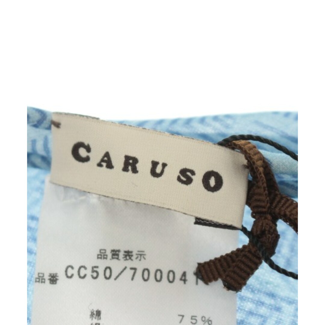 CARUSO カルーゾ マフラー - 青系(総柄) 【古着】【中古】 メンズのファッション小物(マフラー)の商品写真