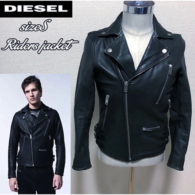 sizeS◆匿名配送☆DIESEL◆ダブルライダース シンプルデザイン 王道