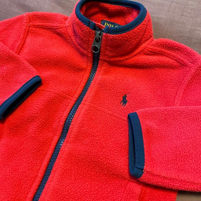 POLO RALPH LAUREN(ポロラルフローレン)のポロラルフローレン POLO RALPH LAUREN フリース ジップ 赤 キッズ/ベビー/マタニティのベビー服(~85cm)(ジャケット/コート)の商品写真