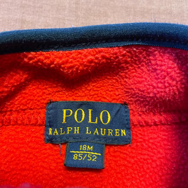 POLO RALPH LAUREN(ポロラルフローレン)のポロラルフローレン POLO RALPH LAUREN フリース ジップ 赤 キッズ/ベビー/マタニティのベビー服(~85cm)(ジャケット/コート)の商品写真
