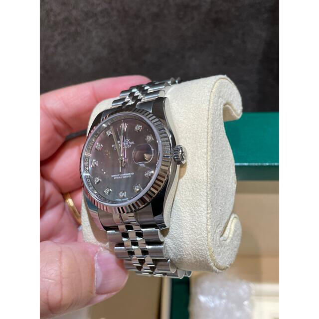 ROLEX(ロレックス)のトミー様専用　新型ギャラ　ラボダイヤ　デイトジャスト　ブラックシェル メンズの時計(腕時計(アナログ))の商品写真