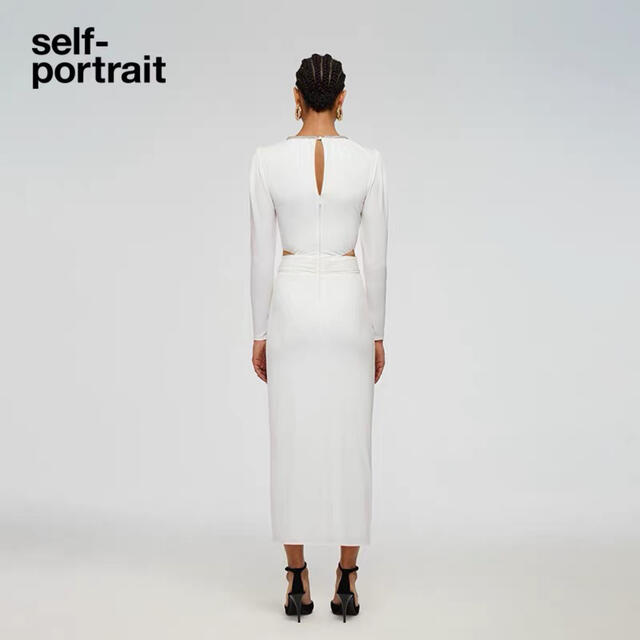 ❤️正規品Selfportrait22新作新品☆白 ロングワンピース ドレス