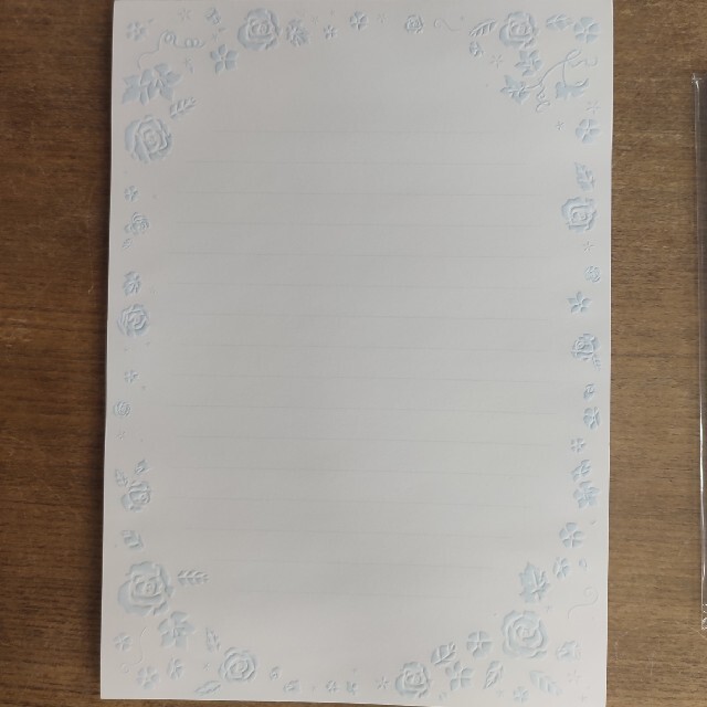 NB 便箋封筒セット(ブルー) ハンドメイドの文具/ステーショナリー(カード/レター/ラッピング)の商品写真