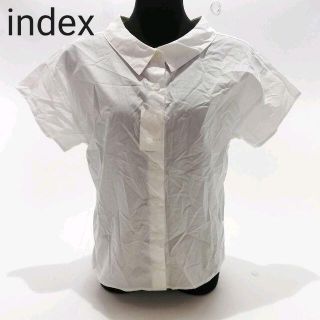 インデックス(INDEX)のindex バックリボン半袖ブラウス　新品タグ付き(シャツ/ブラウス(半袖/袖なし))