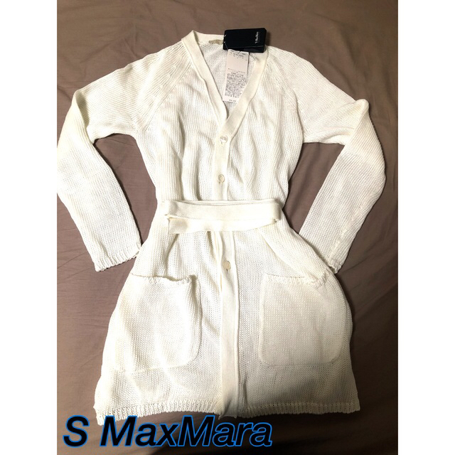 S MaxMara マックスマーラ 白カーディガン-