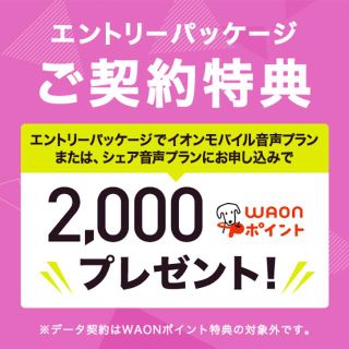 イオン(AEON)のイオンモバイル エントリーパッケージ(その他)