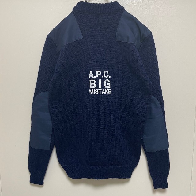 A.P.C(アーペーセー)の古着 APC イギリス軍 サンプリング コンバット セーター エルボーパッチ メンズのトップス(ニット/セーター)の商品写真