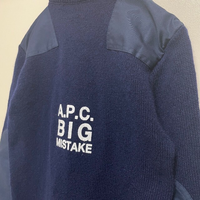 A.P.C(アーペーセー)の古着 APC イギリス軍 サンプリング コンバット セーター エルボーパッチ メンズのトップス(ニット/セーター)の商品写真