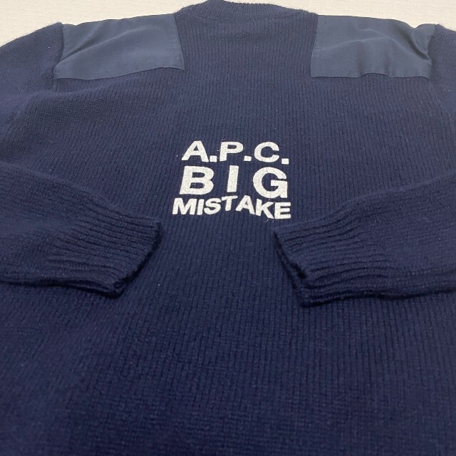 A.P.C(アーペーセー)の古着 APC イギリス軍 サンプリング コンバット セーター エルボーパッチ メンズのトップス(ニット/セーター)の商品写真