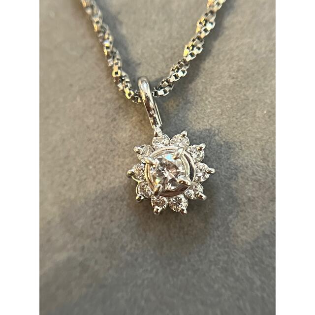 pt900 ダイヤモンド 0.3ct 取巻き ネックレス ダイヤ取り巻き 1