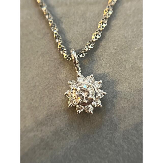pt900 ダイヤモンド 0.3ct 取巻き ネックレス ダイヤ取り巻き 2