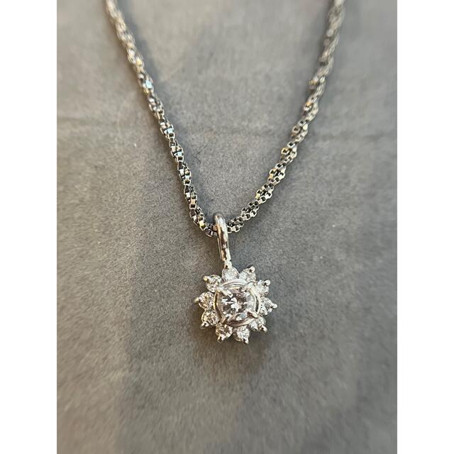 pt900 ダイヤモンド 0.3ct 取巻き ネックレス ダイヤ取り巻き 4