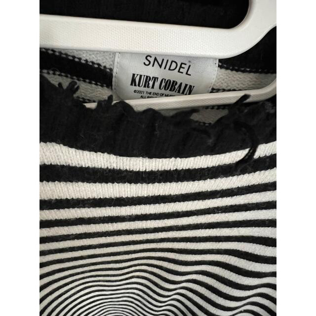 SNIDEL(スナイデル)の【SNIDEL feat.KURT COBAIN】ボーダーニットワンピース レディースのトップス(ニット/セーター)の商品写真