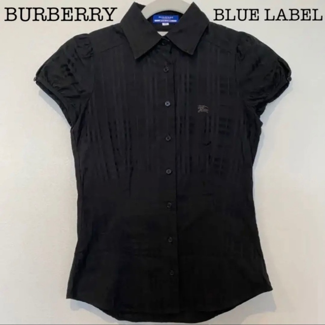 BURBERRY BLUE LABEL(バーバリーブルーレーベル)のBURBERRY BLUE LABEL 黒 半袖 綿100% レディース　S レディースのトップス(Tシャツ(半袖/袖なし))の商品写真